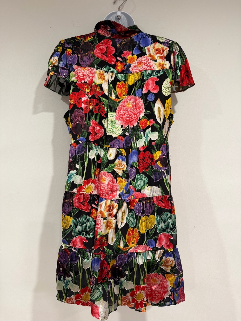 ❤️‍🔥 Alice + Olivia Meeko Tiered Silk-Blend Mini Shirtdress ❤️‍🔥size 8 - Picture 14 of 16